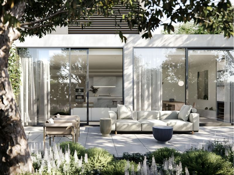 Cửa nhôm Slim Panorama - Điểm nhấn kiến trúc cho biệt thự sân vườn cao cấp