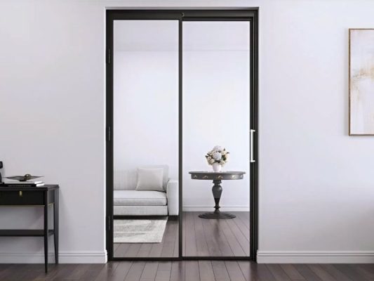 cửa nhôm trượt quay slim 2 cánh