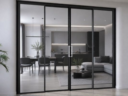 cửa trượt quay slim 4 cánh