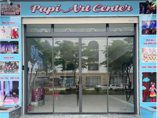 cửa trượt quay nhôm slim 4 cánh