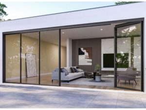 cửa trượt quay 3 ray inox 6 cánh cửa trượt quay 3 ray inox 3 cánh